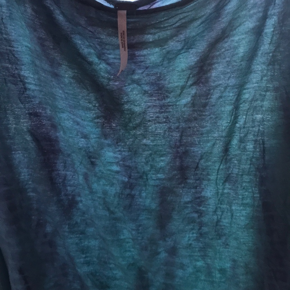 Free people crop top cotton loose long sleeve